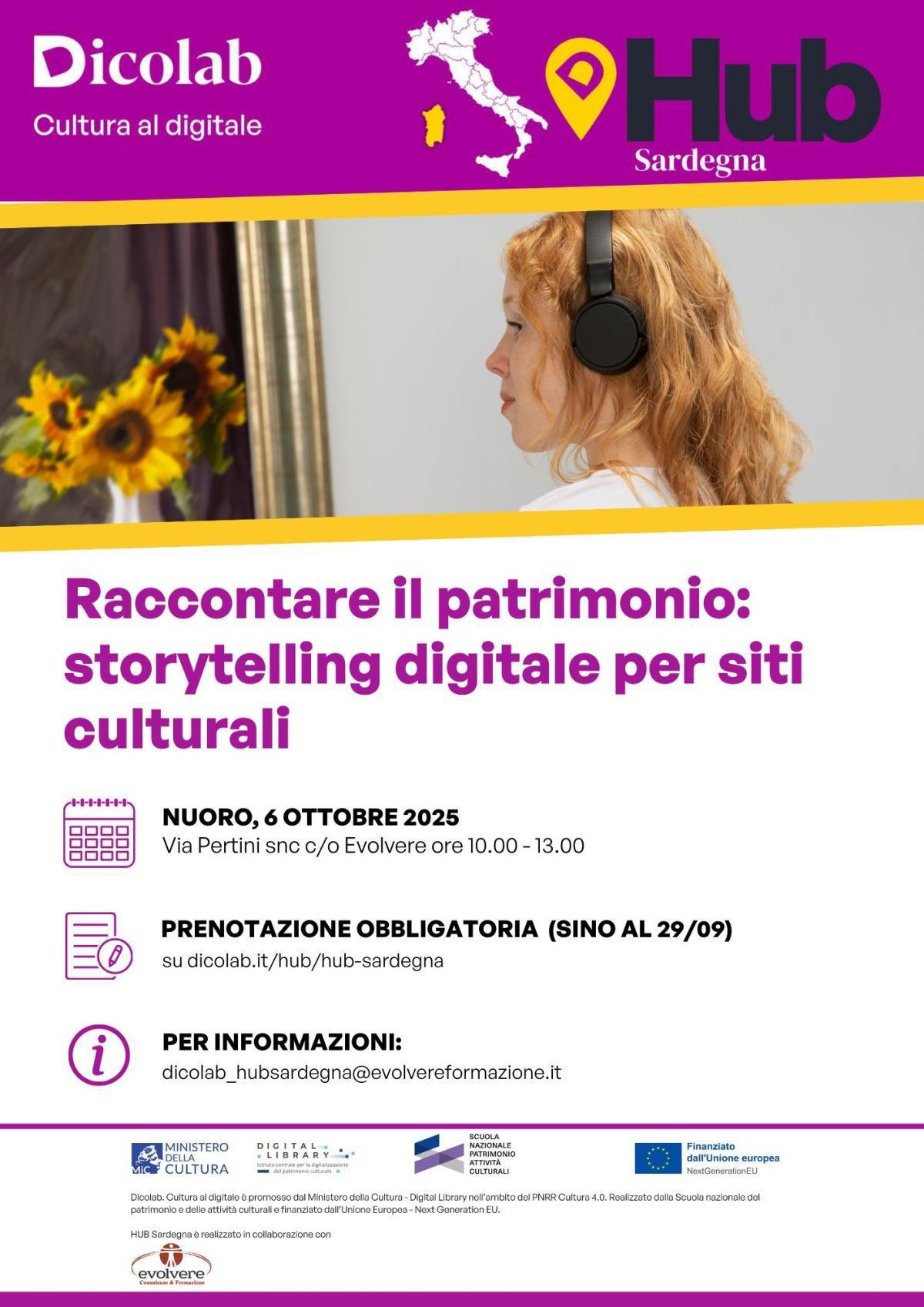 Dicolab Cultura al Digitale // Corso HSa15 - Raccontare il patrimonio: storytelling digitale per siti culturali.