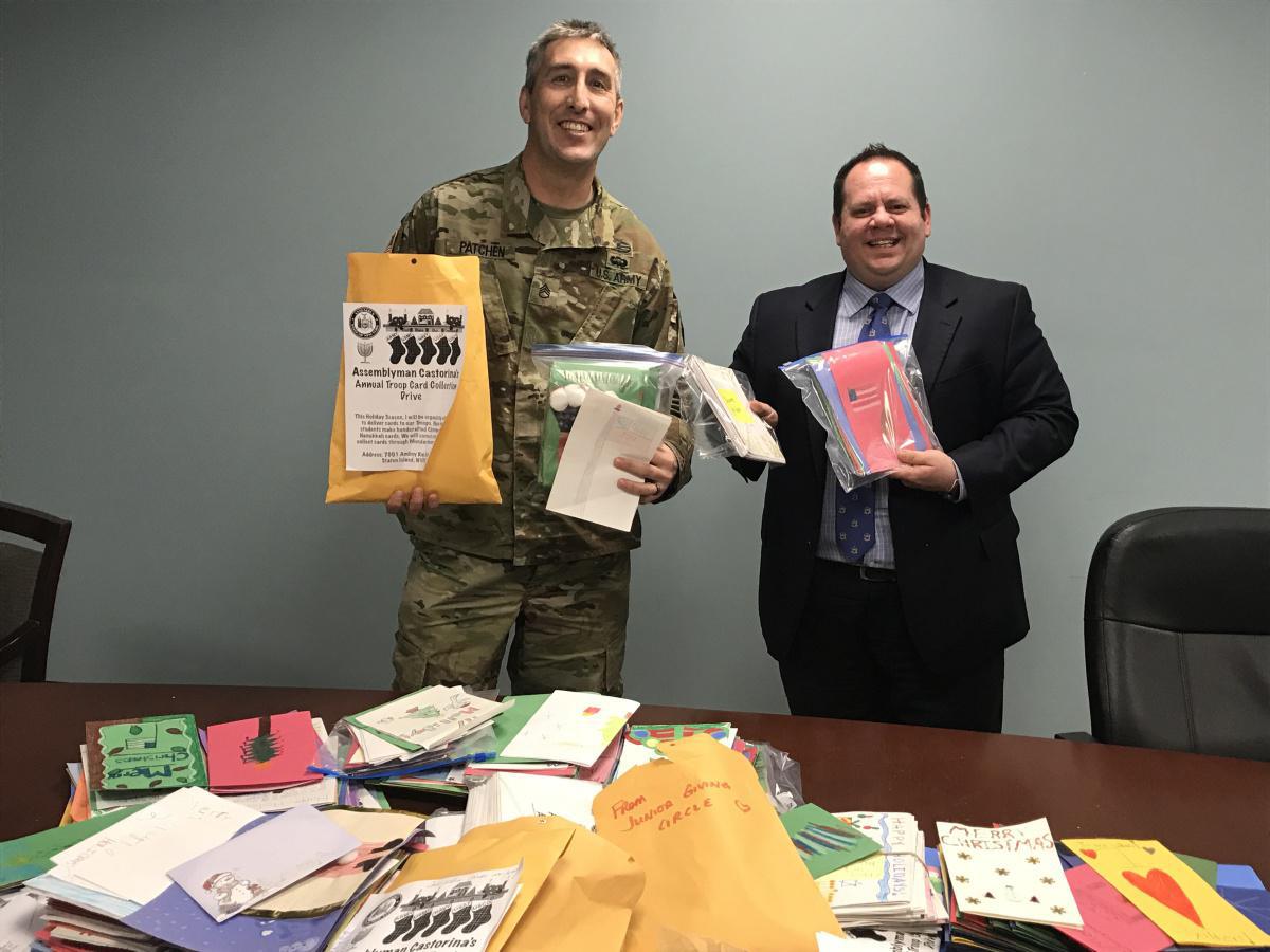 Castorina Collects Holiday Cards for Troops