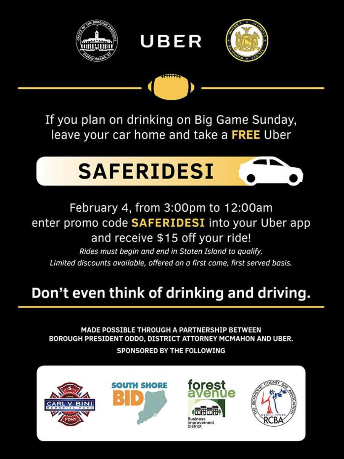 Free Uber Rides this Sunday