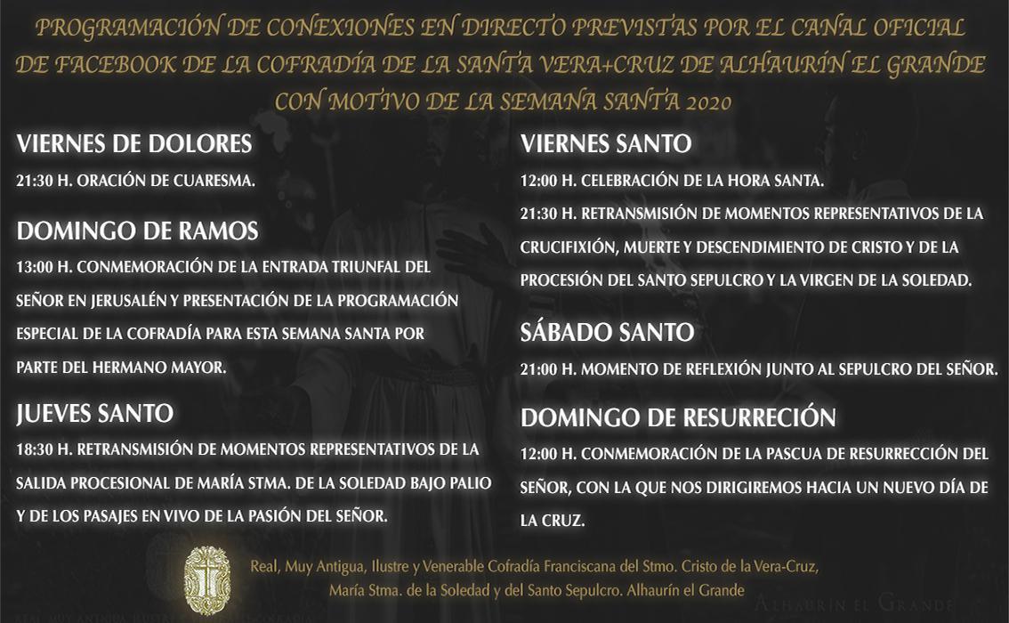 Semana Santa 2020. Alhaurín el Grande. Programa de emisiones online. Semana Santa 2020. Alhaurín el Grande. Programa de emisiones online.