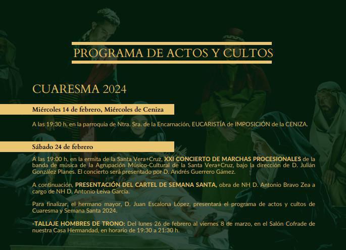 Semana Santa 2024. Alhaurín el Grande. Programa de actos y cultos. Semana Santa 2024. Alhaurín el Grande. Programa de actos y cultos.