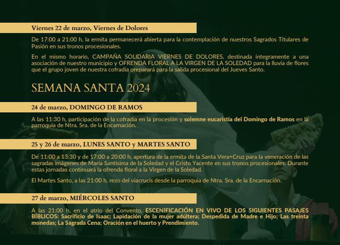 Semana Santa 2024. Alhaurín el Grande. Programa de actos y cultos. Semana Santa 2024. Alhaurín el Grande. Programa de actos y cultos.