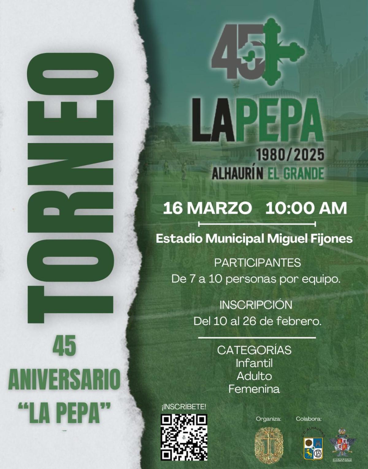 Torneo de fútbol por el 45º aniversario de "La Pepa"