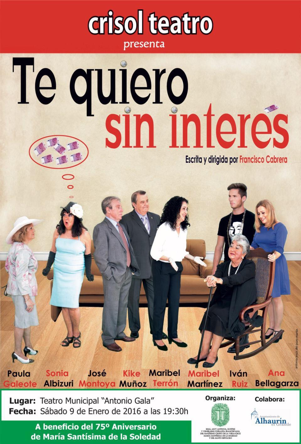 Teatro a beneficio del 75º Aniversario de María Santísima de la Soledad. Teatro a beneficio del 75º Aniversario de María Santísima de la Soledad.