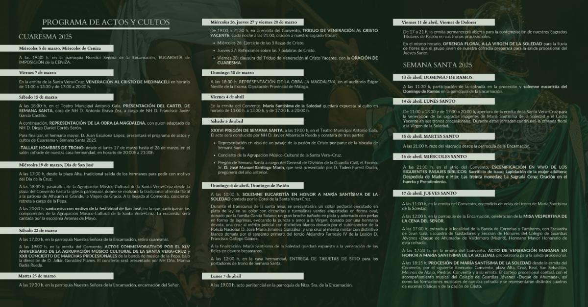 Presentación del cartel de Semana Santa y estreno de "La Magdalena". Presentación del cartel de Semana Santa y estreno de "La Magdalena".