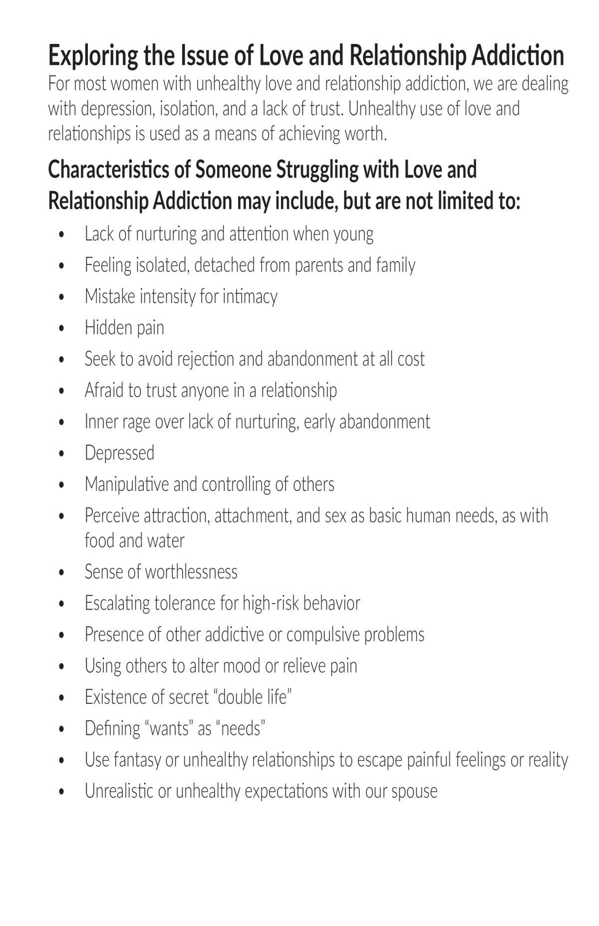 Love and Relationship Addiction