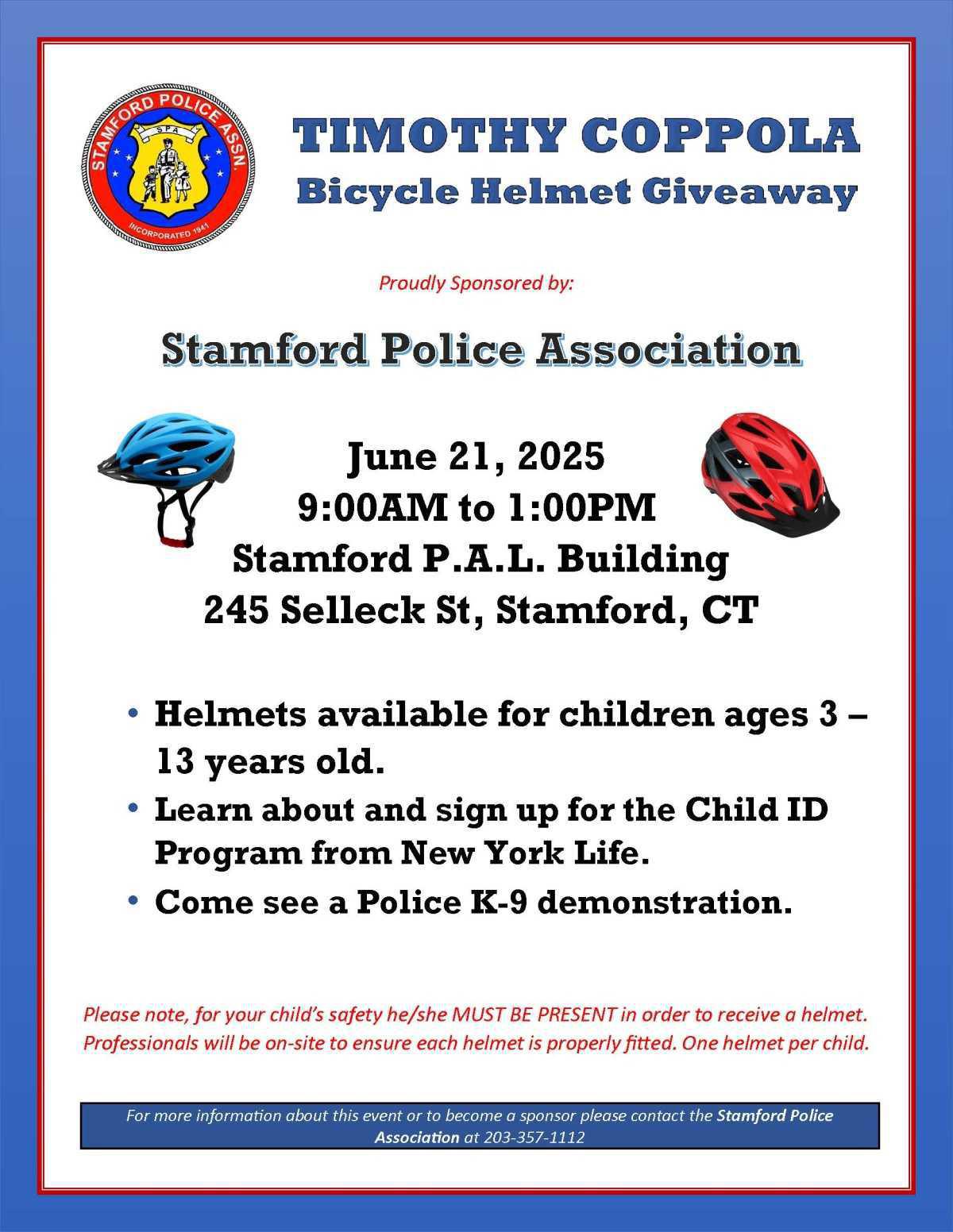 2025 Timothy Coppola Bicycle Helmet Giveaway 