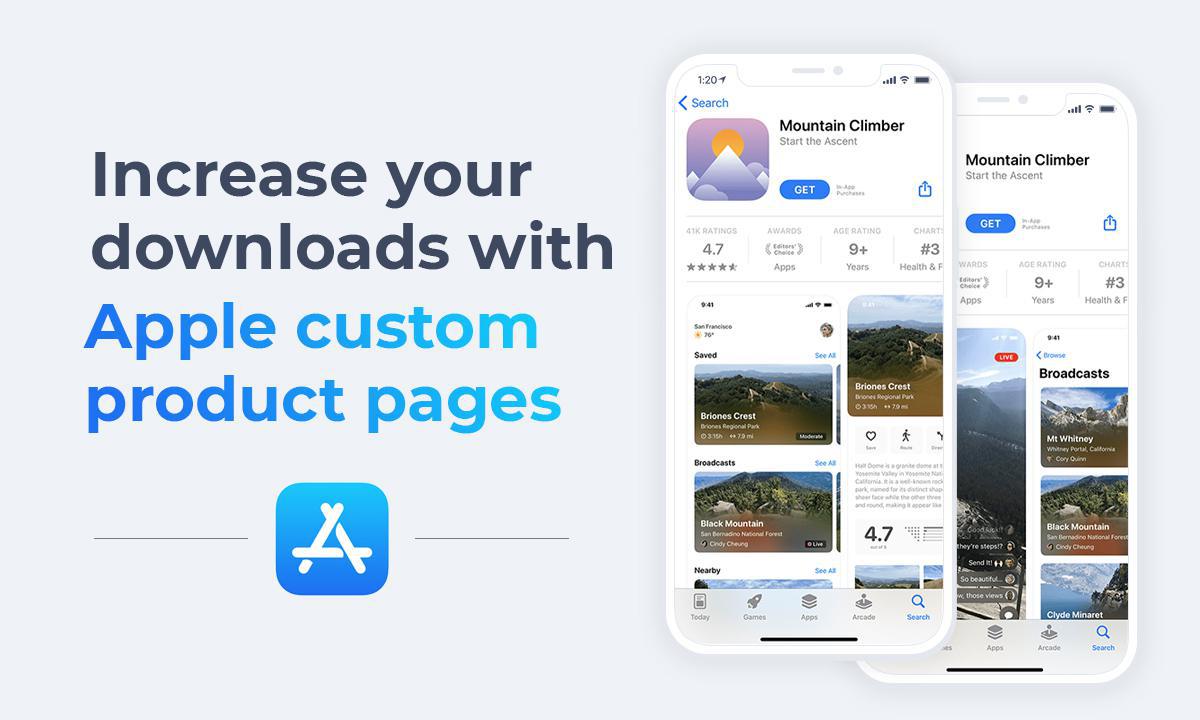 Benutzerdefinierte Produkt Seiten im App Store