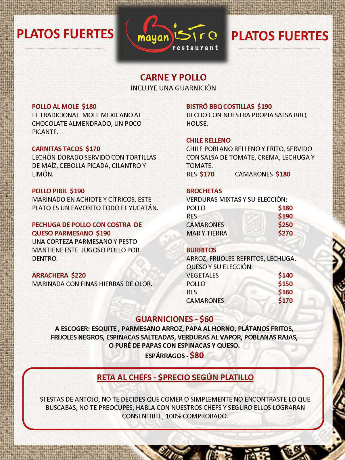Mayan Bistro Cena