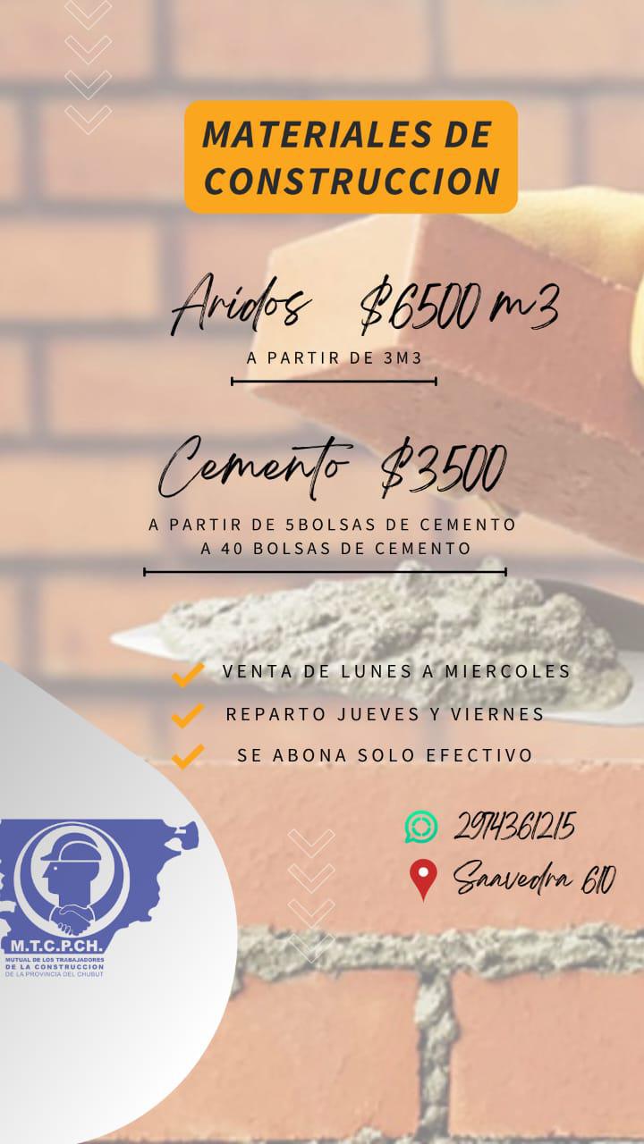 Nuevos precios en venta de Cemento y Áridos!