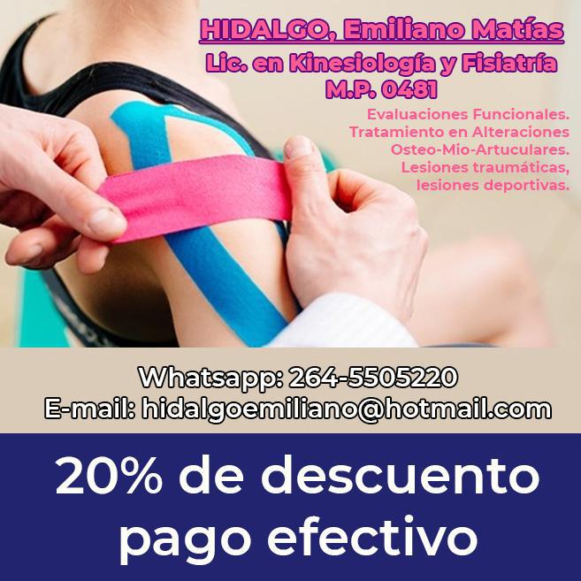 Hidalgo E.M., Lic. en Kinesiología y Fisioterapia