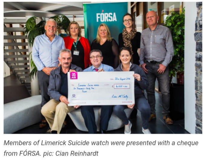 Fórsa cycle raises funds for Limerick Suicide Prevention. Limerick Post By Cian Reinhardt