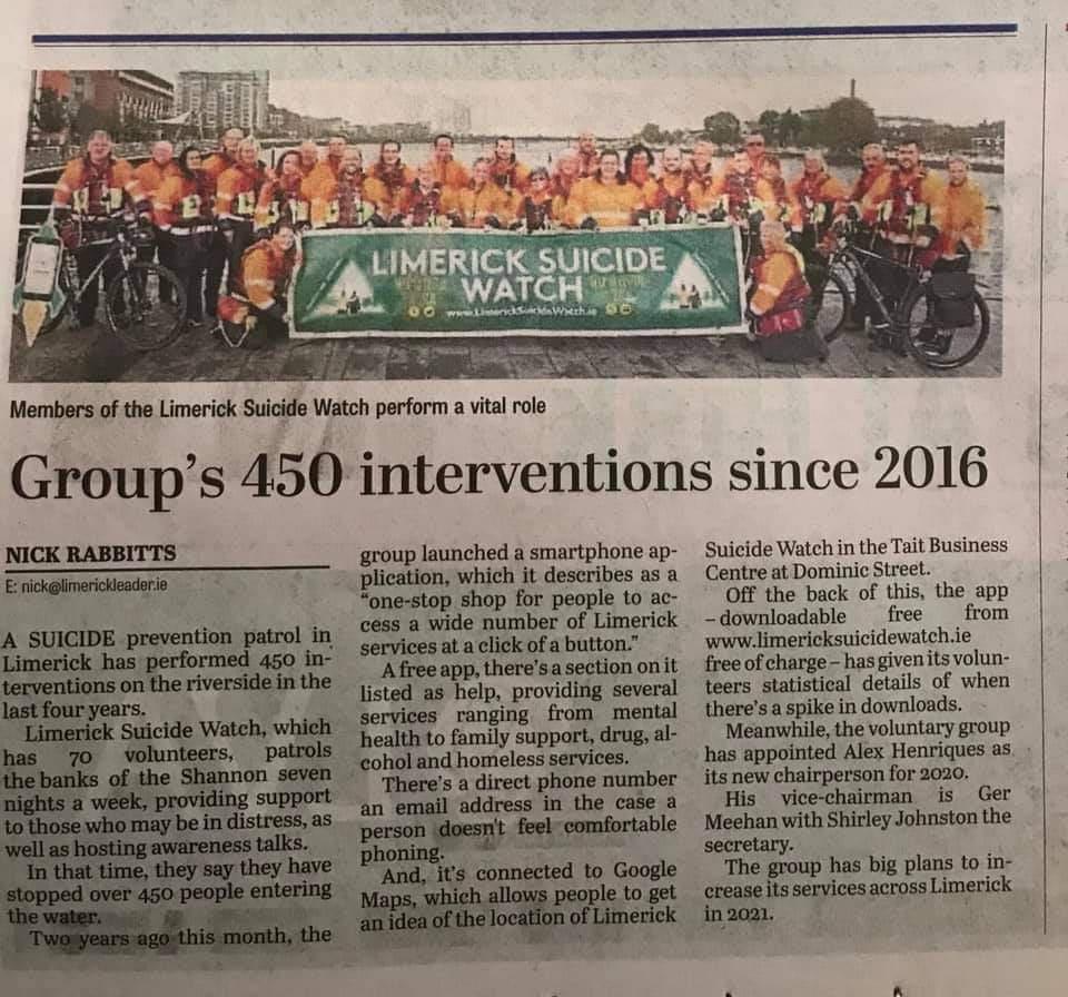 Groups 450 interventions since May 2016. Limerick leader. Groups 450 interventions since May 2016. Limerick leader.