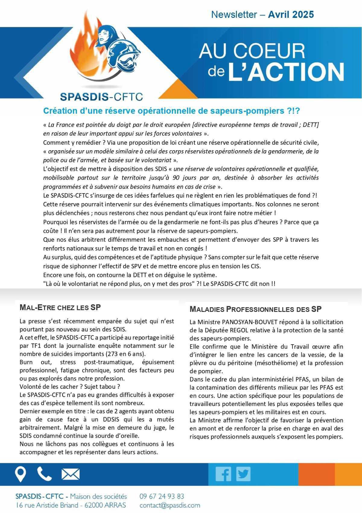 Newsletter avril 2025
