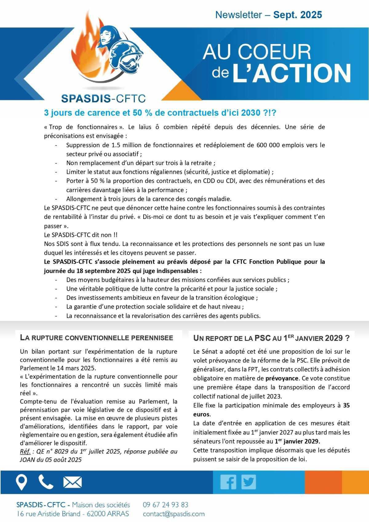 Newsletter - septembre 2025