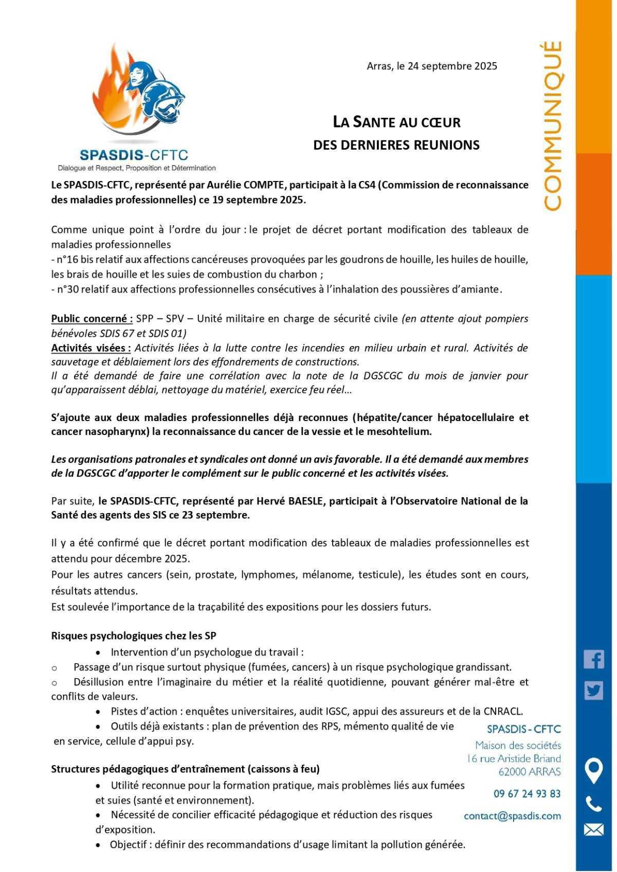 Deux nouvelles maladies professionnelles reconnues 