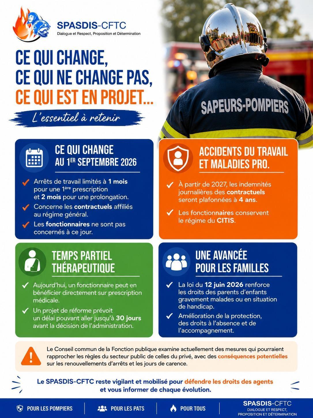 ⚠️ ARRÊTS MALADIE, ACCIDENTS DE SERVICE, TEMPS PARTIEL THÉRAPEUTIQUE : CE QUI CHANGE... ET CE QUI POURRAIT CHANGER ⚠️