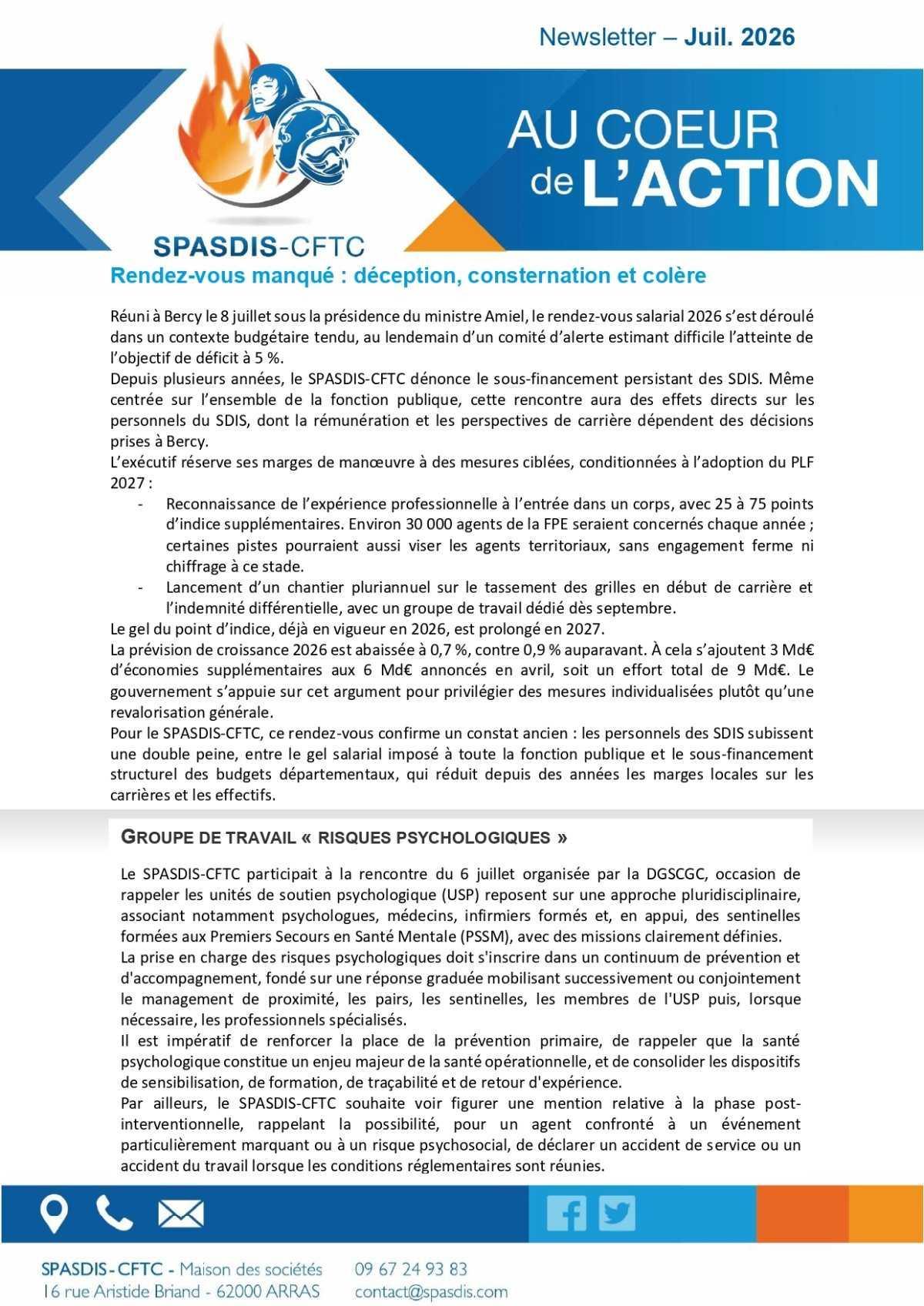 Newsletter - juillet 2026