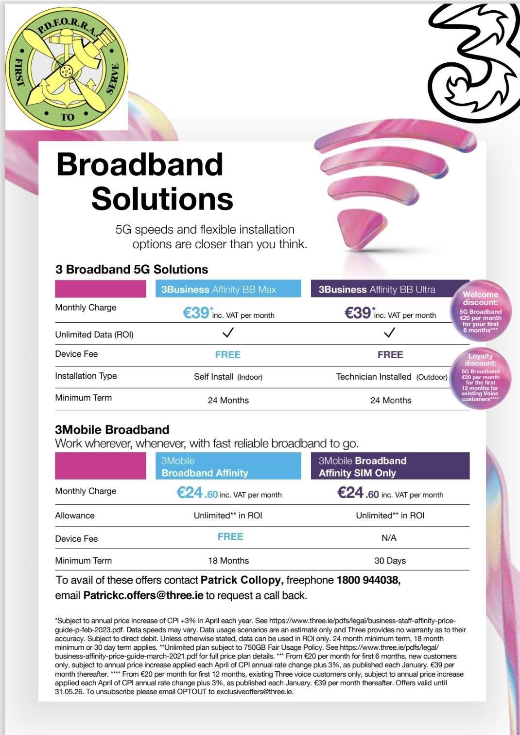 Mobile Phone & Home Broadband Offers with 3