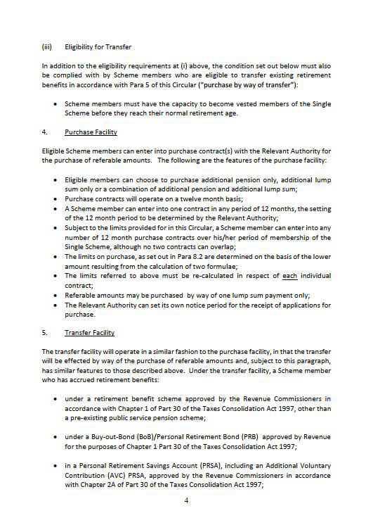 Single Pension Scheme (2013) Purchase & Transfer of retirement benefits Single Pension Scheme (2013) Purchase & Transfer of retirement benefits