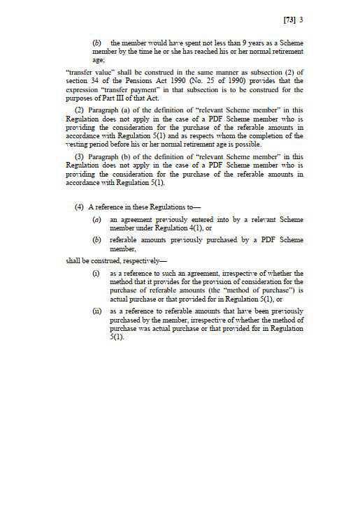 Single Pension Scheme (2013) Purchase & Transfer of retirement benefits Single Pension Scheme (2013) Purchase & Transfer of retirement benefits