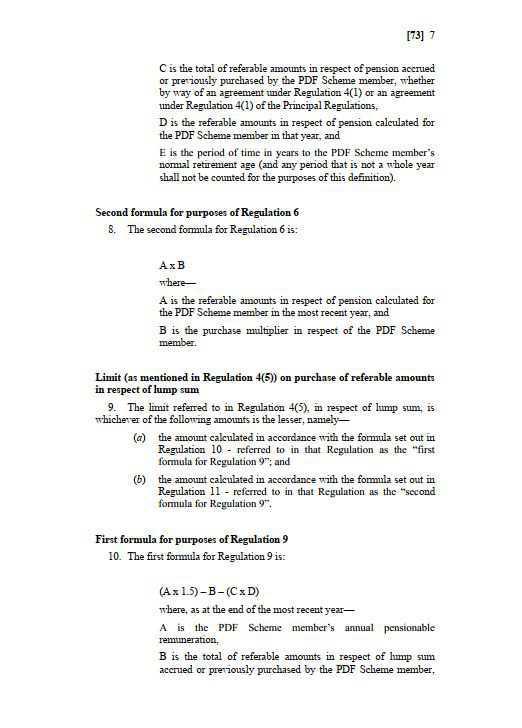 Single Pension Scheme (2013) Purchase & Transfer of retirement benefits Single Pension Scheme (2013) Purchase & Transfer of retirement benefits