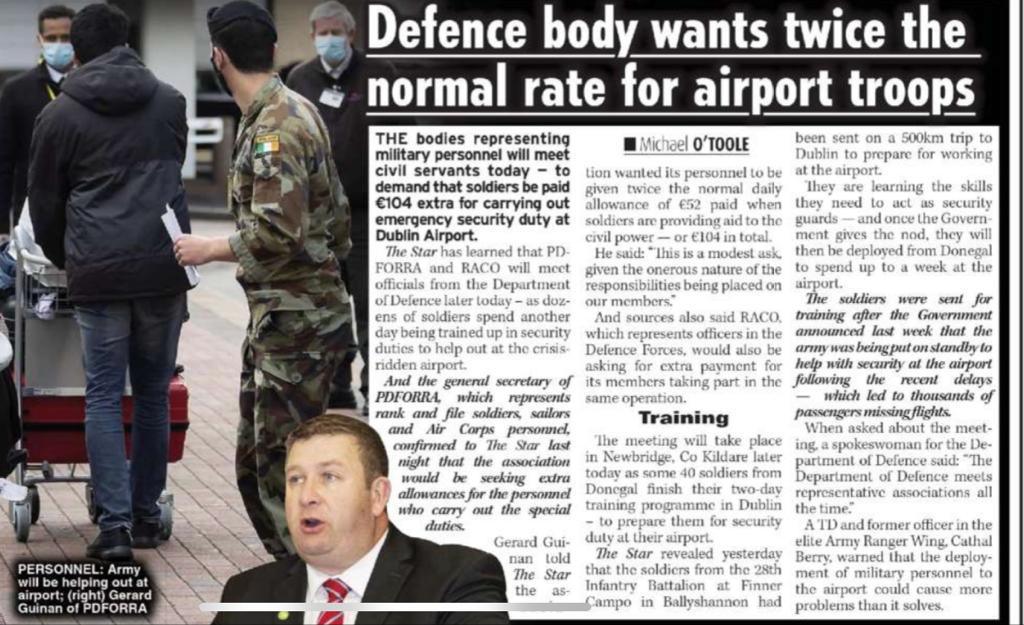 The Star.ie - Defence Forces Representatives to meet with the Department of Defence today - 05 Jul 22