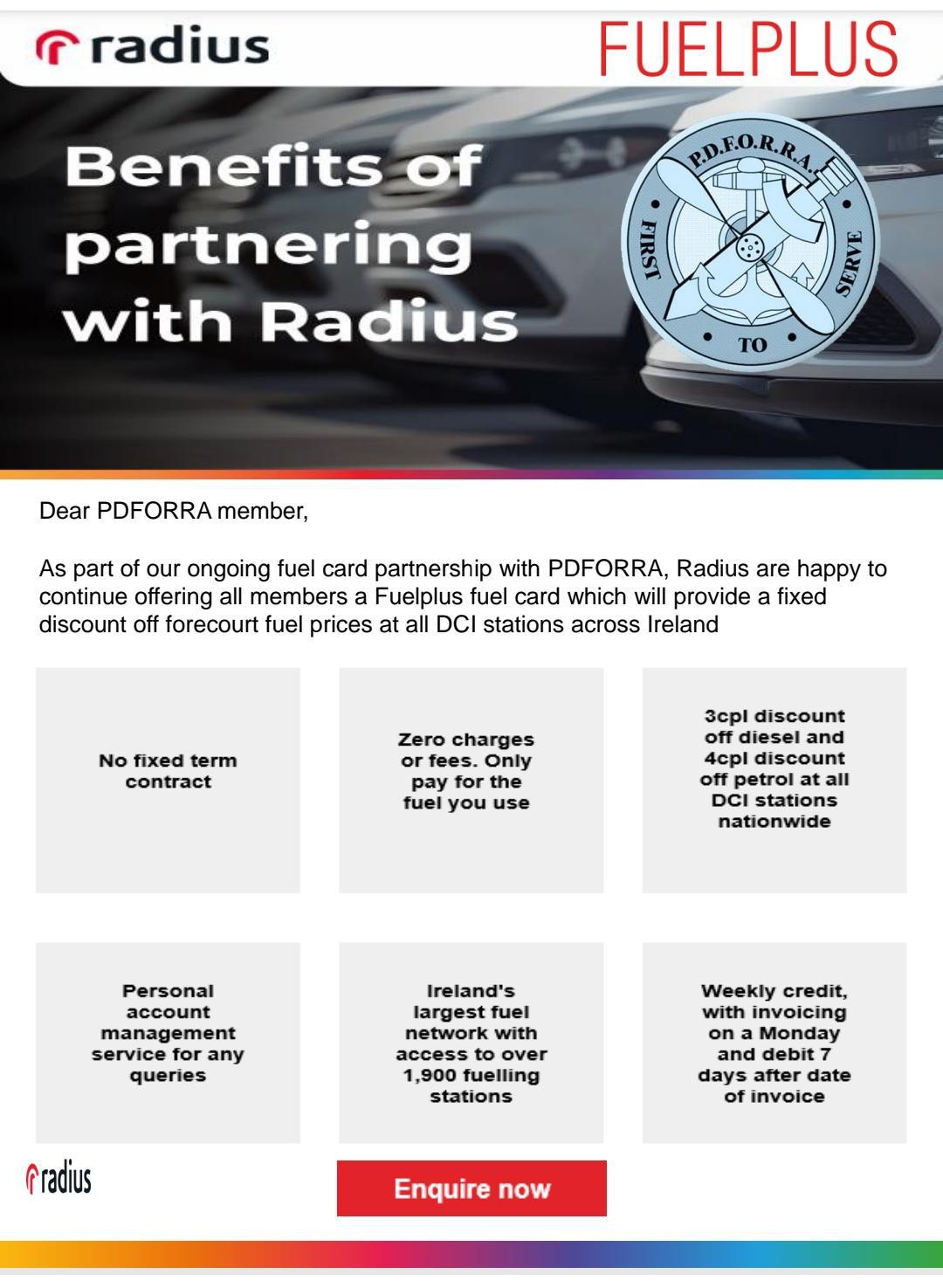 Radius Fuel Plus Fuel Card