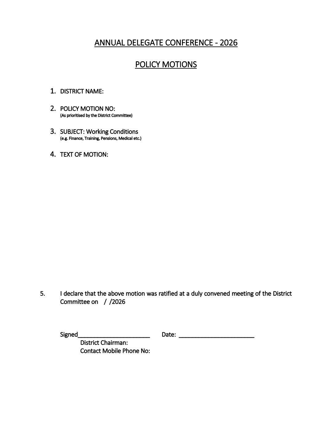 Annual Delegate Conference 2026