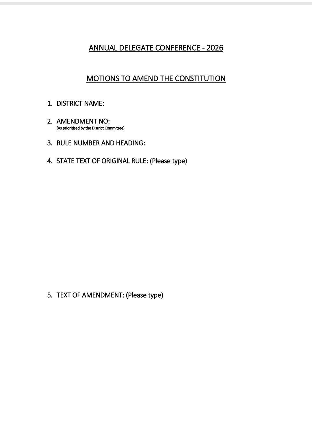 Annual Delegate Conference 2026