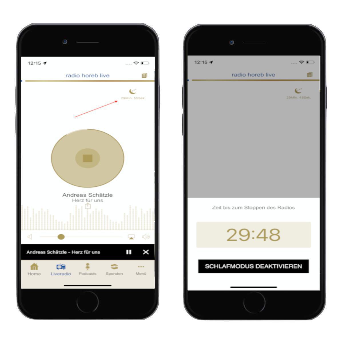 Einschlaf-Timer stellen Einschlaf-Timer stellen