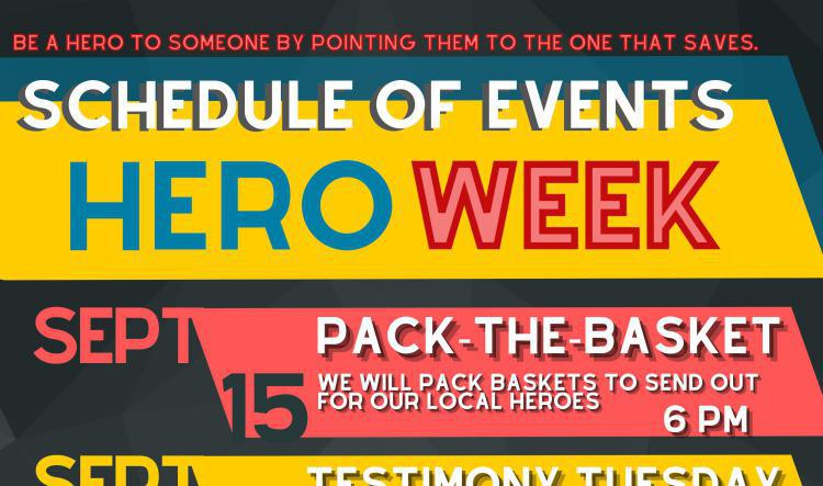 Hero Week Schedule of Events