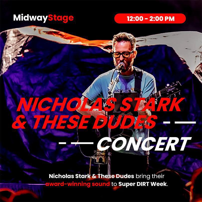 MIDWAY STAGE: Nicholas Stark & These Dudes Pre-Race Concert