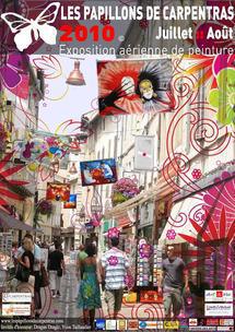 2té 2010, Les papillons de Carpentras, exposition aérienne de peinture
