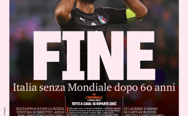 Fora di u mundiale, l'Italia pienghje i so turchini