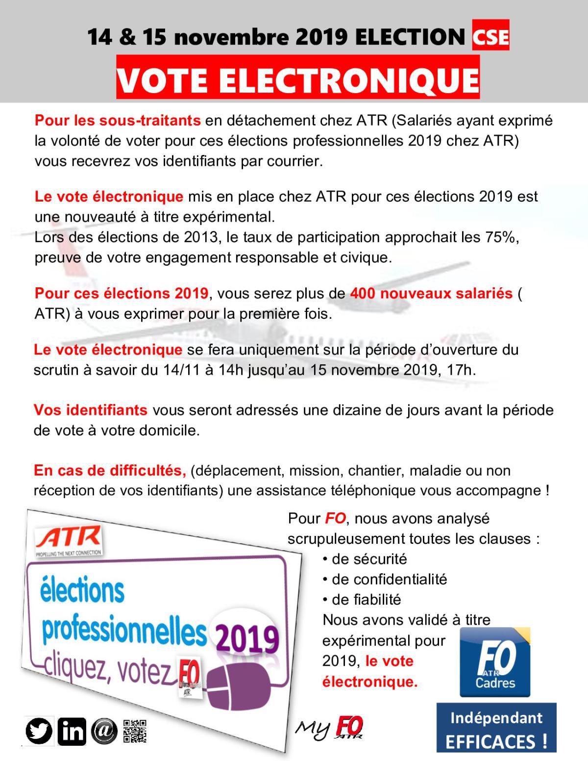CSE ATR : VOTE ELECTRONIQUE