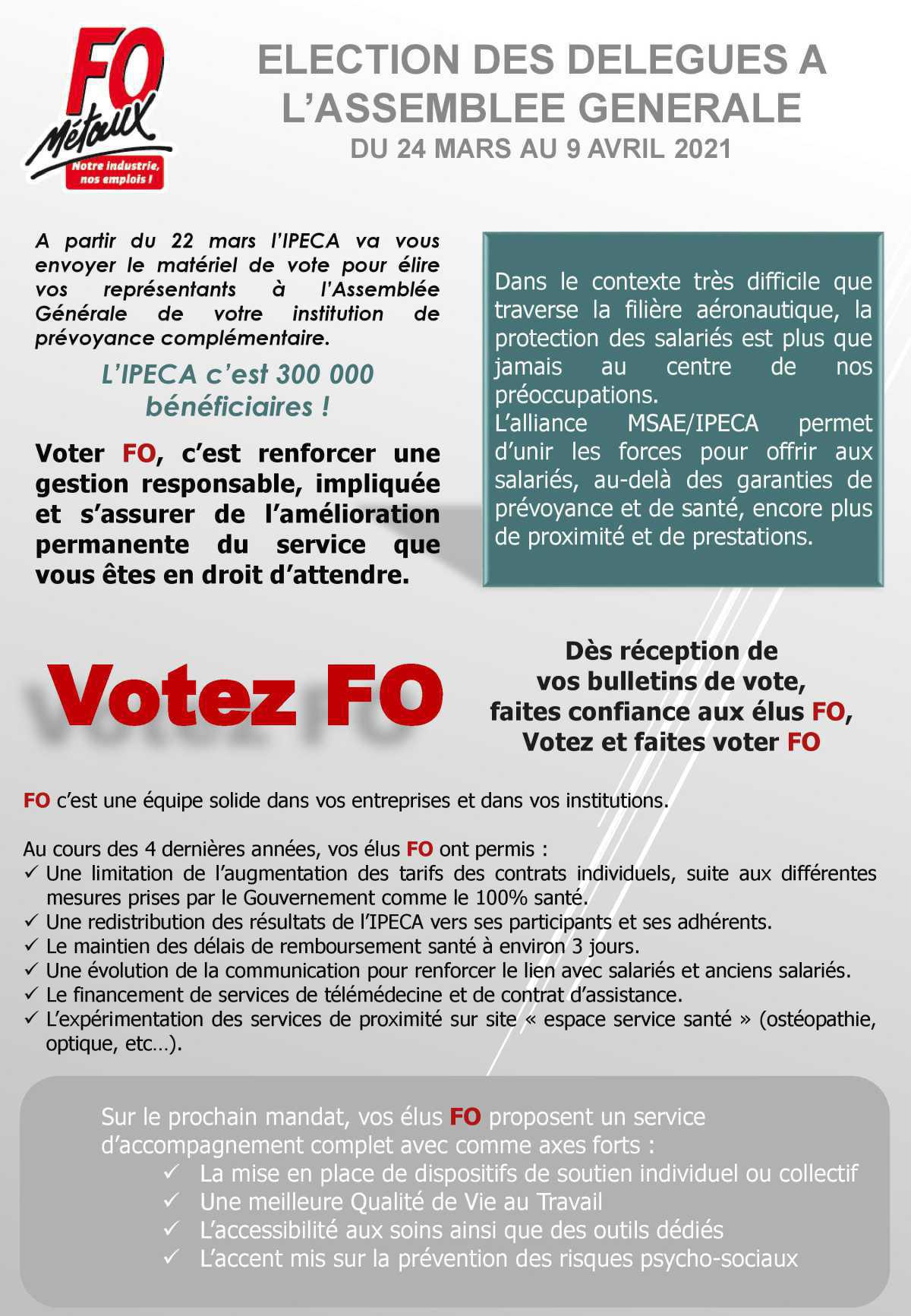 Elections IPECA du 24 mars au 09 Avril Elections IPECA du 24 mars au 09 Avril