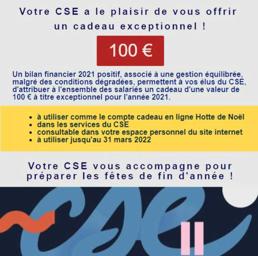 Cadeau exceptionnel du CSE (Airbus)