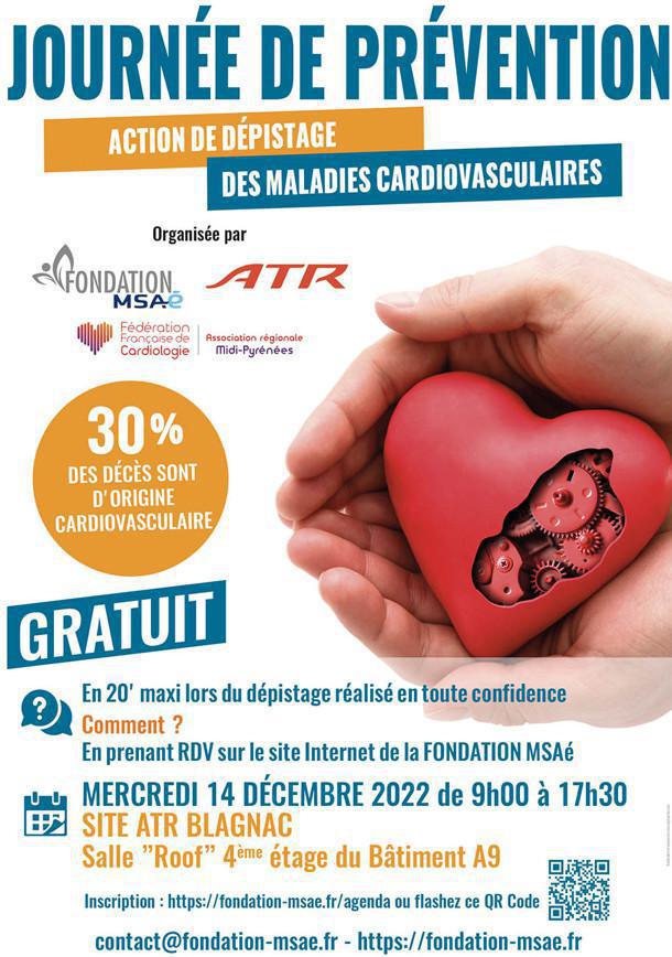 Maladie Cardiovasculaire : 14 décembre, journée de prévention Maladie Cardiovasculaire : 14 décembre, journée de prévention