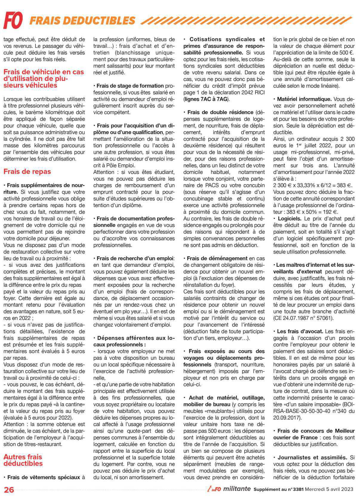 Spécial impôts 2023 Spécial impôts 2023