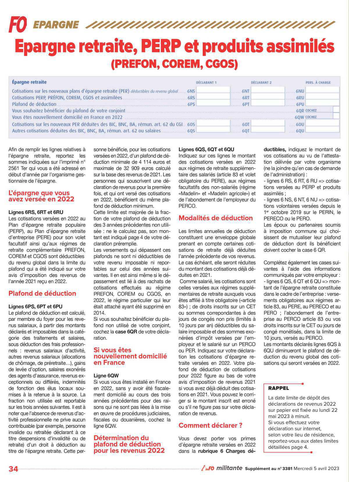 Spécial impôts 2023 Spécial impôts 2023