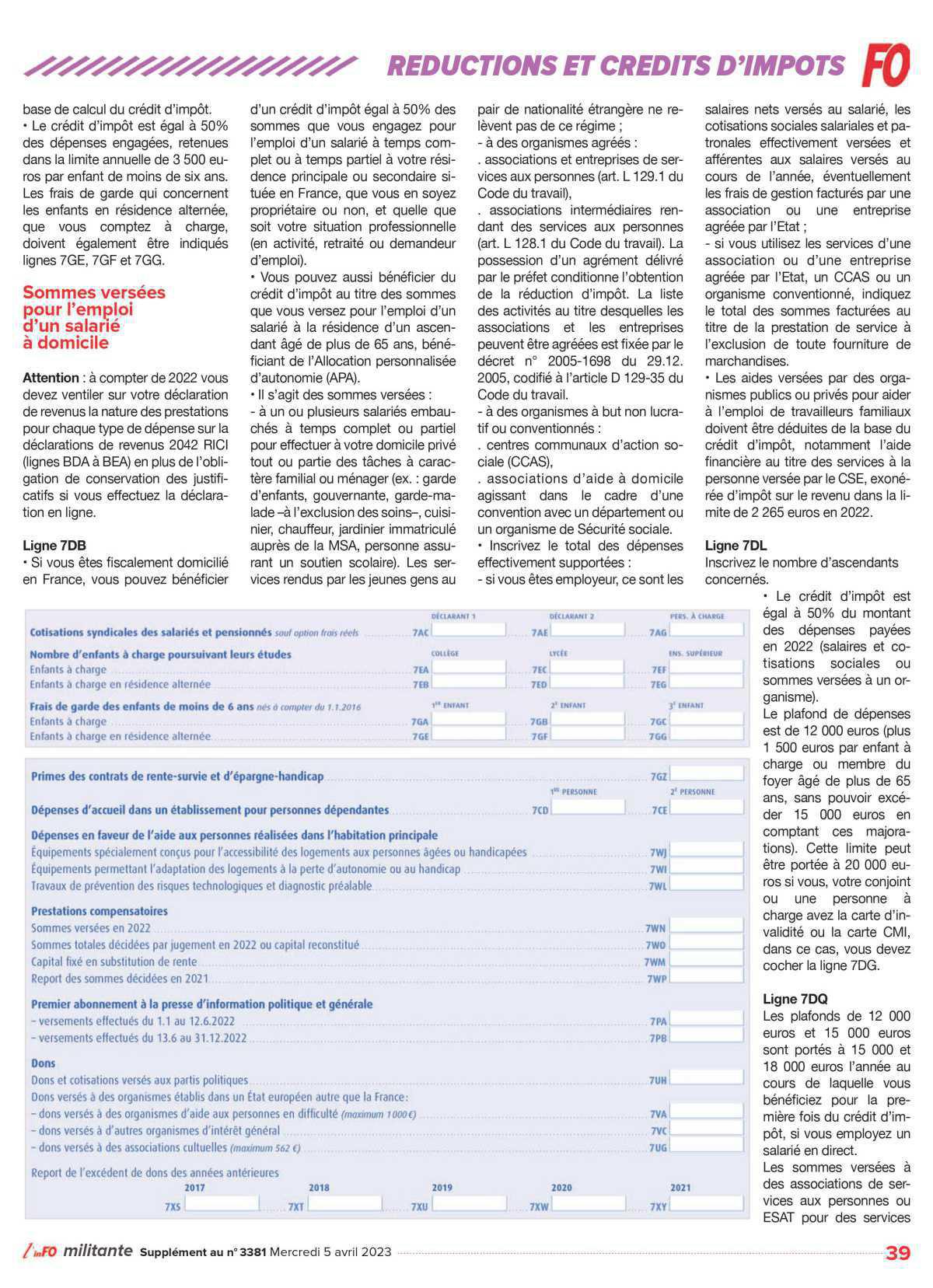 Spécial impôts 2023 Spécial impôts 2023