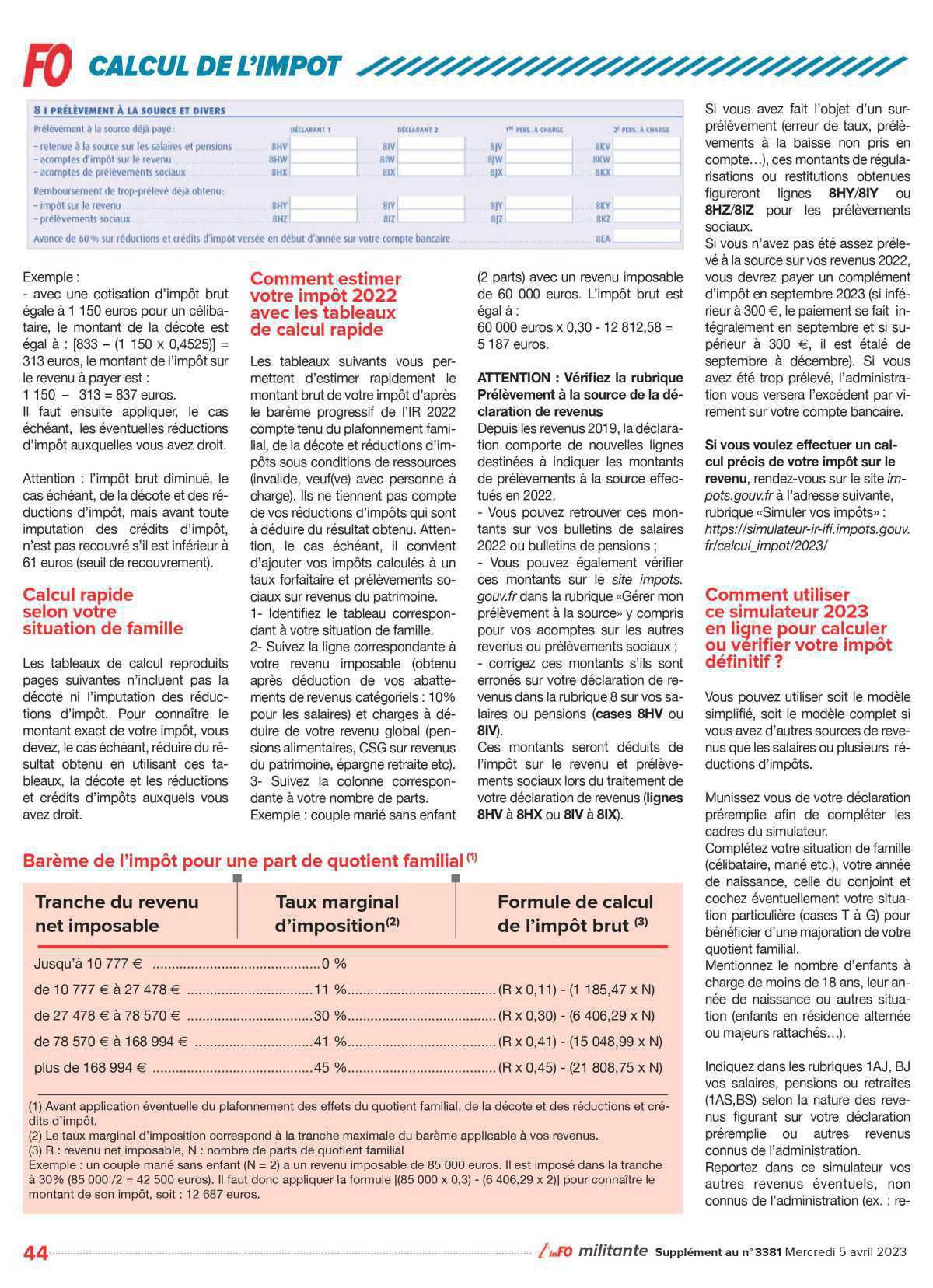 Spécial impôts 2023 Spécial impôts 2023