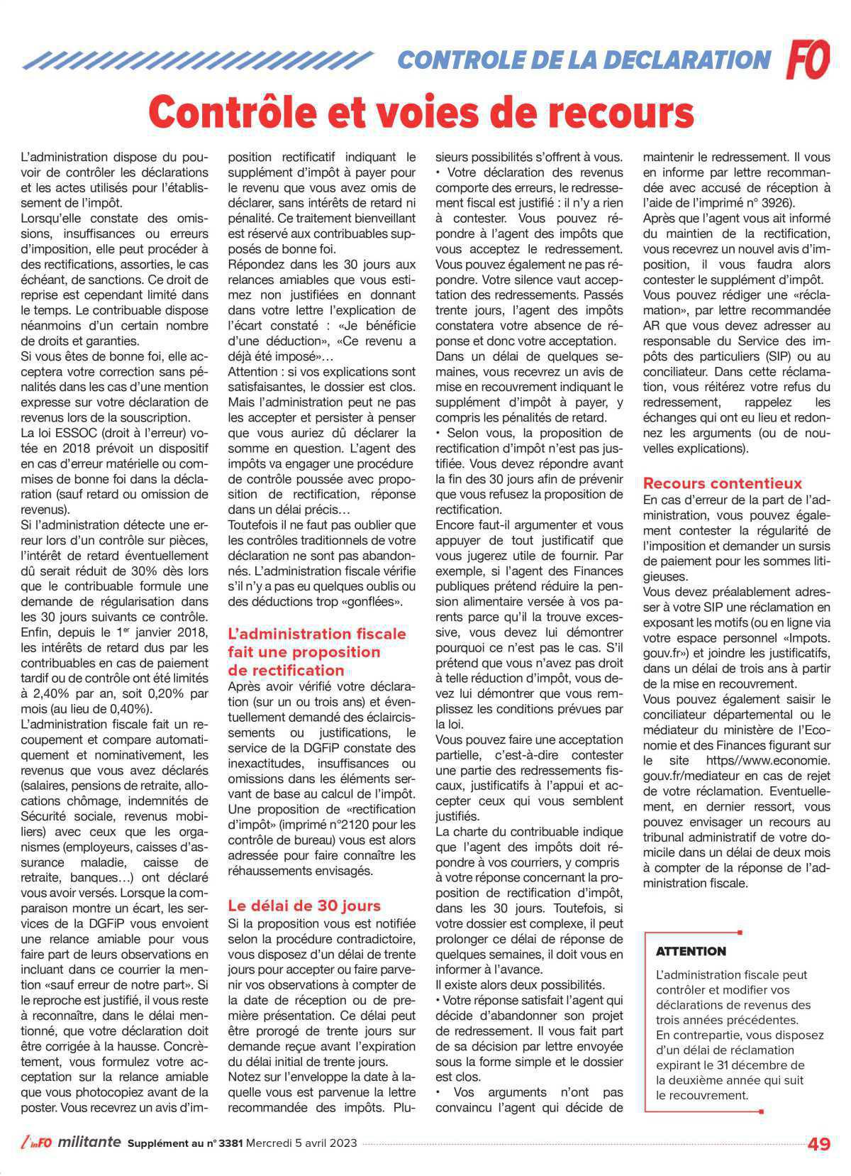 Spécial impôts 2023 Spécial impôts 2023