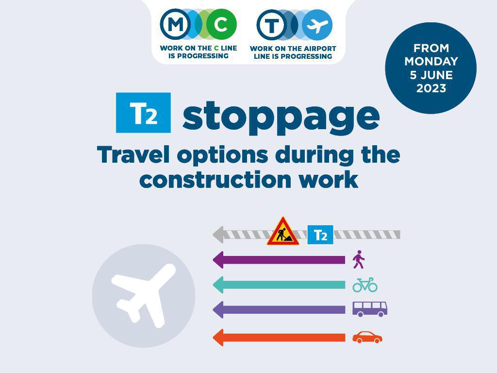Vidéo (En/Fr) : T2 Stoppage / Arrêt T2 (from June 5, 2023)