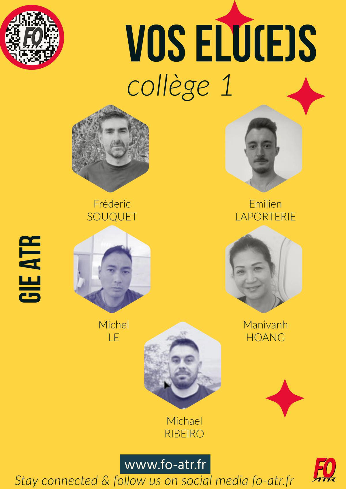 Vos élu(e)s FO au CSE GIE ATR & dans les commissions Vos élu(e)s FO au CSE GIE ATR & dans les commissions