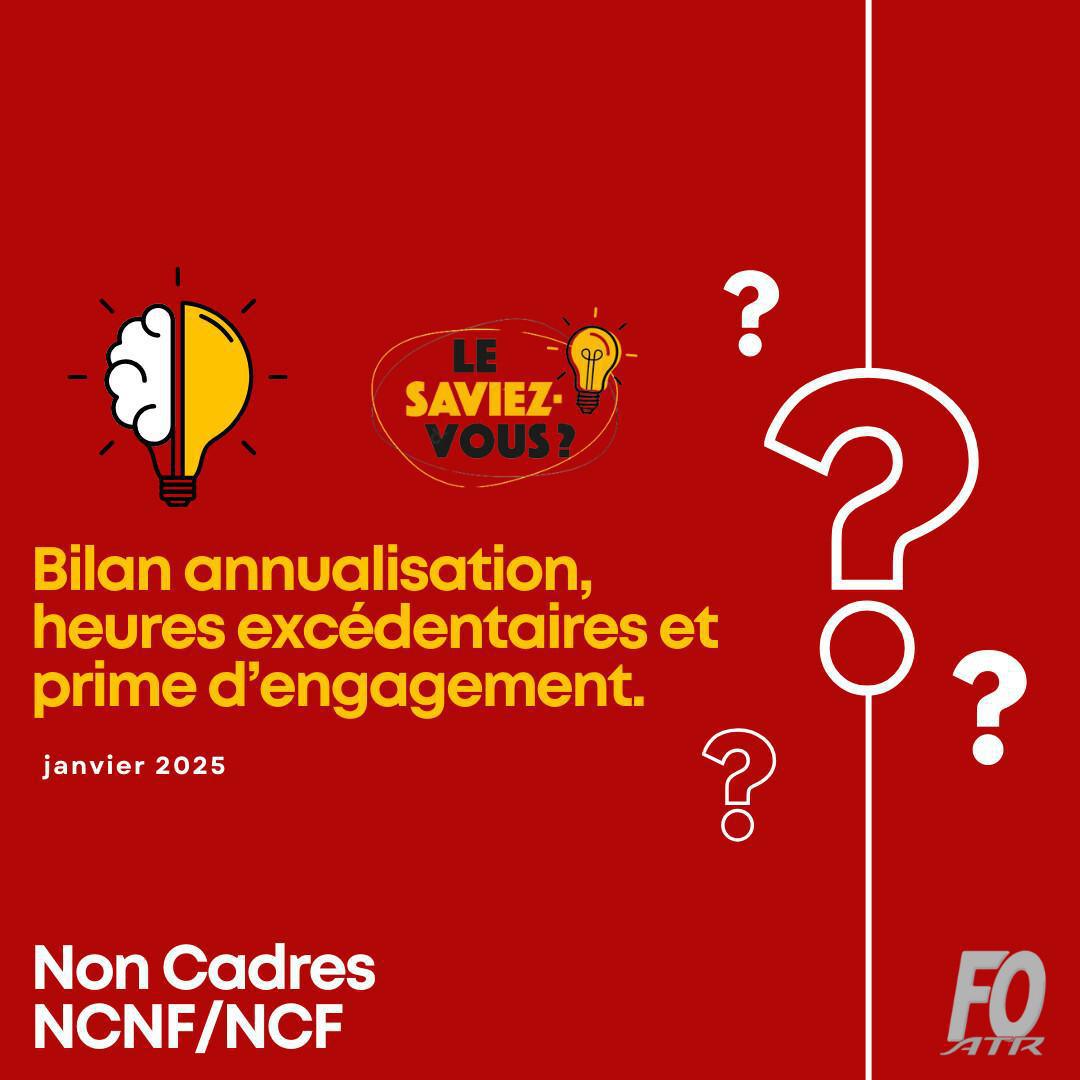 Bilan annualisation, heures excédentaires et prime d'engagement 
