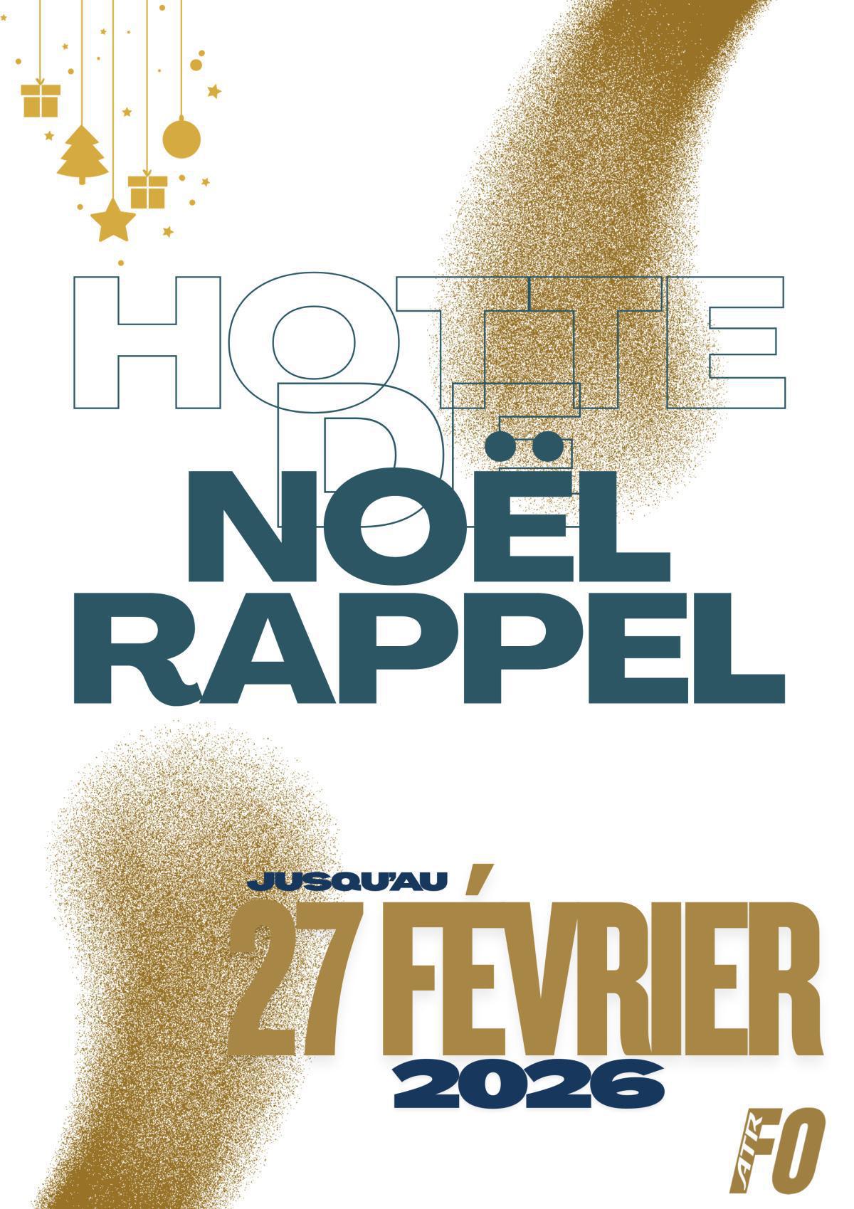 Rappel : Hotte de Noël à utiliser jusqu'au 27 février !