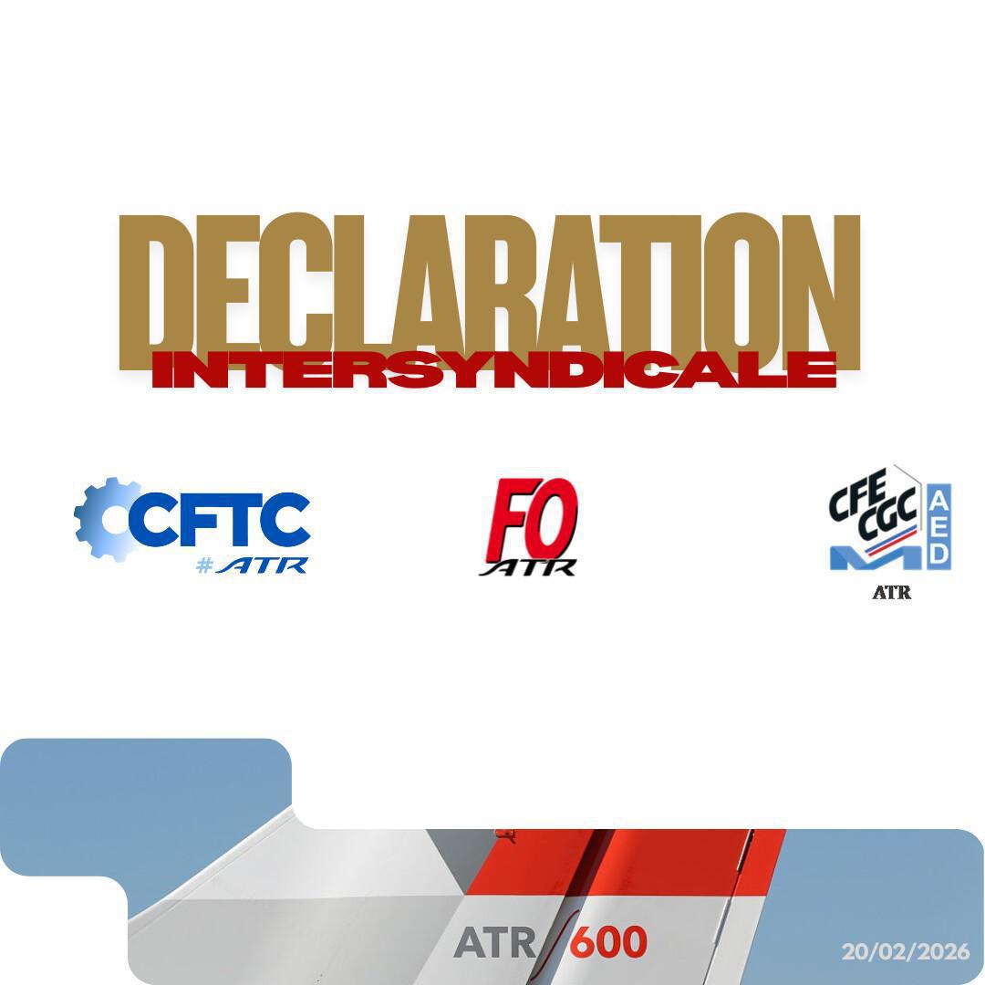 Déclaration intersyndicale Expertise Economique et financière 2024 et avis de la commission économique d'ATR.