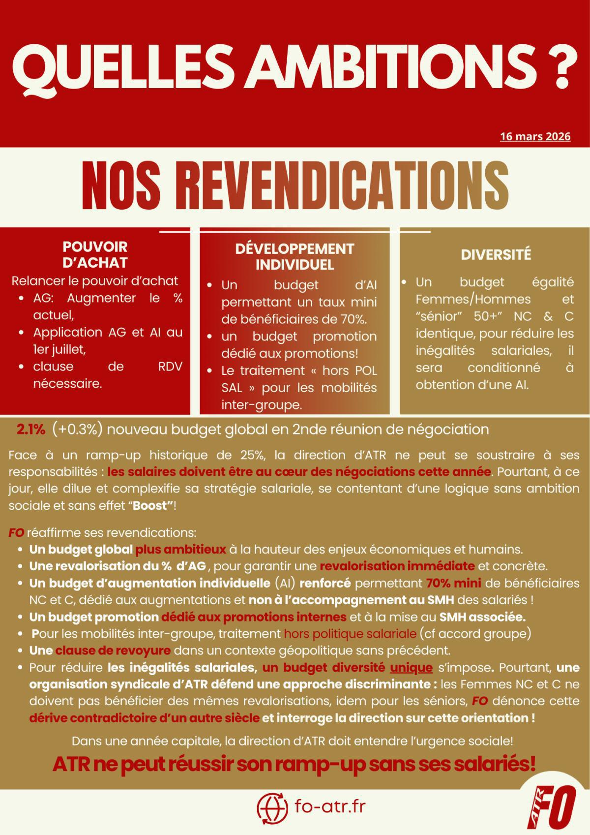 Politique salariale 2026-2027, R2